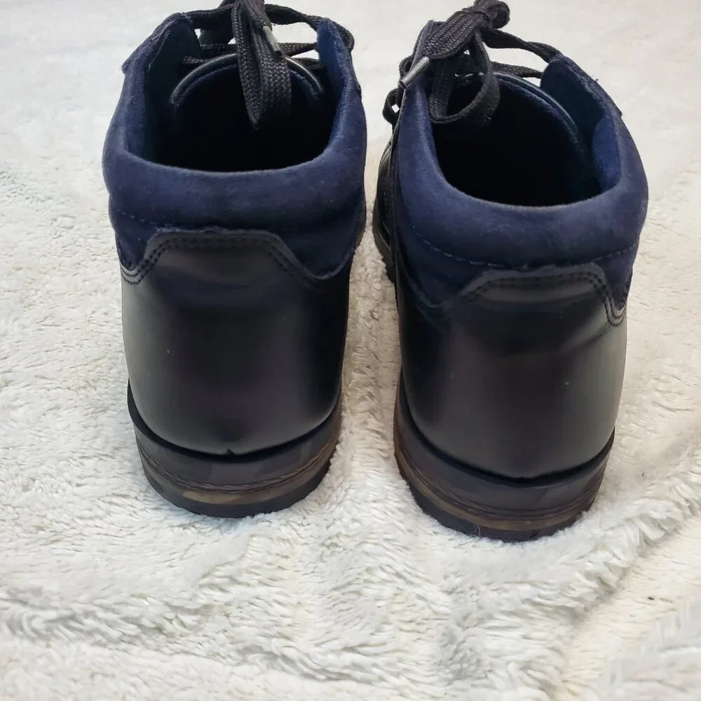 Clarks Black Leather Lace Up Chukka Classic Preppy Office Work Dress Boots Men 7